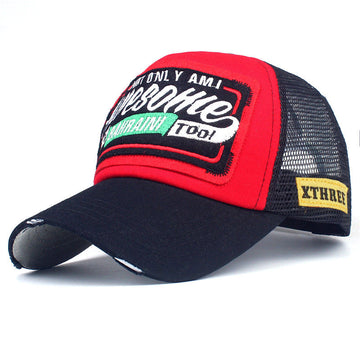 New patch Awesohle letters embroidered baseball net cap